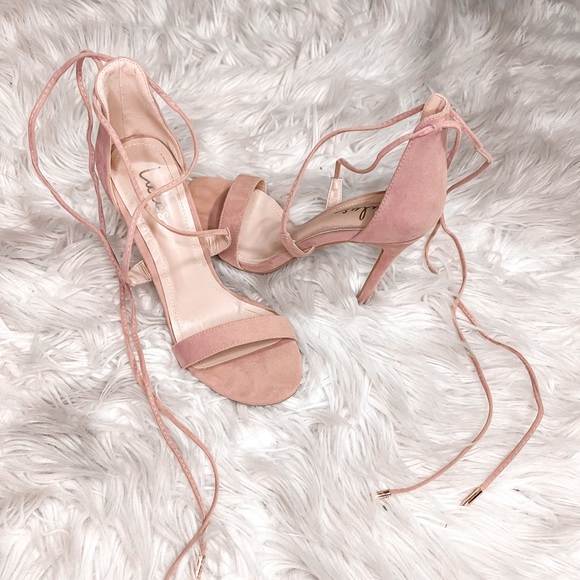 Lulus Pink Wrap Heels - Picture 3 of 3